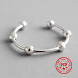 925 Silver Open Beads Ring Anti Stress Anxiety Rings