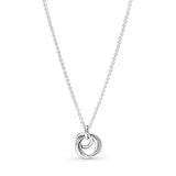 925 Silver Family Always Circle Necklace Charm DIY Gift