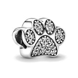 925 Silver Dog Paw Cat Butterfly Pendant for Bracelet