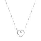 925 Sterling Silver Twist Love Necklace Women's Frosty Wind Retro Chain