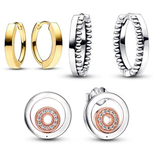 925 Silver Signature Hoop Earrings for Women