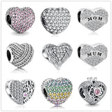 925 Sterling Silver Rose Dog Paws Charms Beads for Bracelet Necklace
