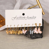 Colorful Butterfly Earrings Set 5 Pairs, Acrylic Pendant Design