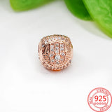 Rose Gold-plated Tiger Charm Bead for Bracelet Jewelry Gift