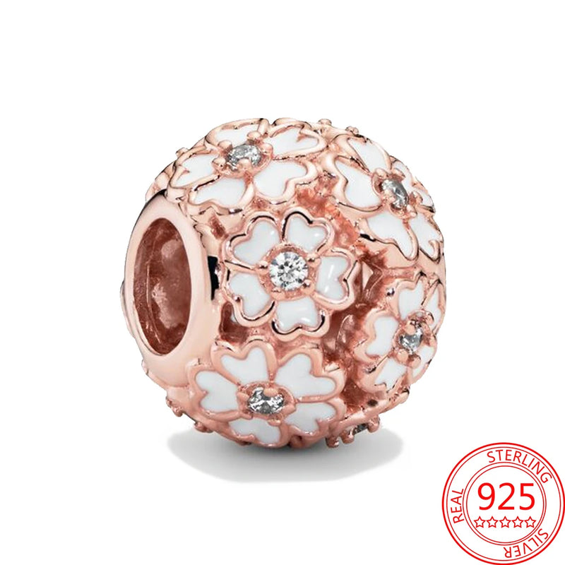 Rose Gold-plated Tiger Charm Bead for Bracelet Jewelry Gift