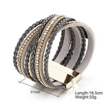 Arrival Bracelet PU Leather Rhinestones Bangle