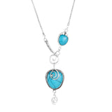 Turquoise Necklace Bohemian Retro Snail Pendant Holiday