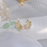 Crystal Women Dangle Earrings Pearl Earring Female Jewelry
