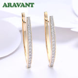 CZ Geometric Big Hoop Earrings For Women