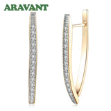CZ Geometric Big Hoop Earrings For Women