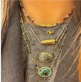 Arrival Green Stone Necklace Vintage Charm Praia Vacation Collar
