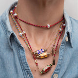 Arrival Green Stone Necklace Vintage Charm Praia Vacation Collar