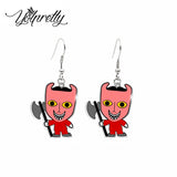 Jack and Sally Nightmare Fish Hook Earrings
