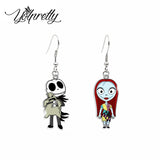 Jack and Sally Nightmare Fish Hook Earrings