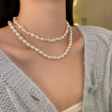 Pearl Retro Necklace Clavicle Chain Women's Jewelry
