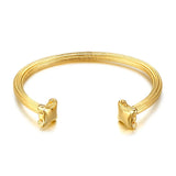Roman Column Bangle For Men Stainless Steel Punk Bracelet