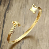 Roman Column Bangle For Men Stainless Steel Punk Bracelet