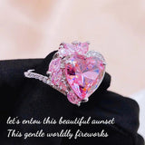 Arrival Pink Crystal Morganite Zirconia Jewelry Set