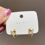 Arrival Stud Earrings Metal Women Classic Flower Pearl Jewelry