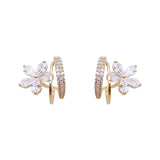 Arrival Stud Earrings Metal Women Classic Flower Pearl Jewelry