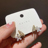 Arrival Stud Earrings Metal Women Classic Flower Pearl Jewelry