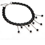 Sweet Love Crystal Pendant Necklace Velvet Choker