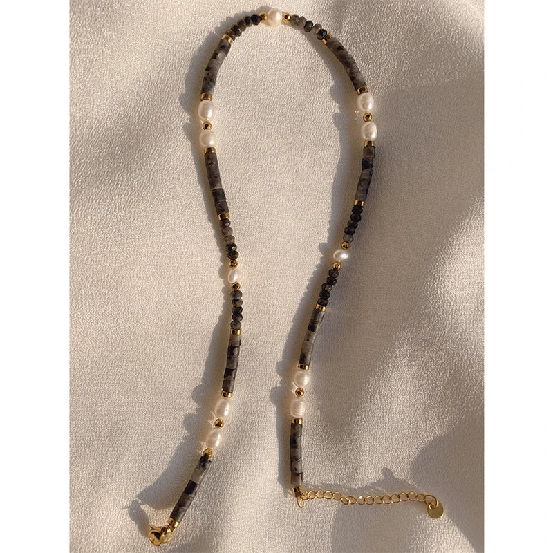 Freshwater Pearl Necklace Natural Stone Collar Women Jewelry