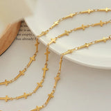 Stainless Steel Cross Chain Bracelet for Women, Valentines Gift