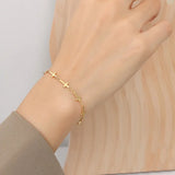 Stainless Steel Cross Chain Bracelet for Women, Valentines Gift