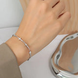 Stainless Steel Cross Chain Bracelet for Women, Valentines Gift