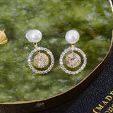 Zircon Cz Stud Earrings Wedding Jewelry Pendant Gift