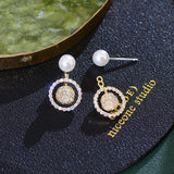 Zircon Cz Stud Earrings Wedding Jewelry Pendant Gift