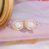 Crystal Earrings for Women Full Cz Studs Wedding Jewelry