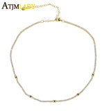 Delicate Clear CZ Evil Eye Choker Collarbone Necklace