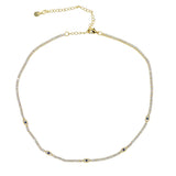 Delicate Clear CZ Evil Eye Choker Collarbone Necklace