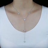 Delicate Butterfly Lariat Pendant Necklace for Women