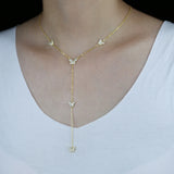 Delicate Butterfly Lariat Pendant Necklace for Women
