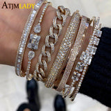 Classic 5A Water Drop CZ Bangle Bracelet