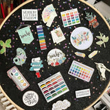 Badge Brooch Display Glitter Board Pin Holder