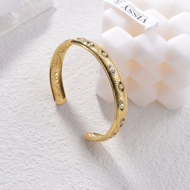 Bangle Hollow Adjustable Bracelet Stainless Steel Multiple Designs