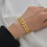 Bangle Hollow Adjustable Bracelet Stainless Steel Multiple Designs
