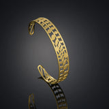 Bangle Hollow Adjustable Bracelet Stainless Steel Multiple Designs