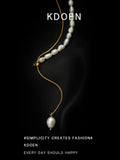 Baroque Irregular Pearl Pendant Chain Splicing Necklace Women's Jewelry