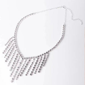 Crystal Tassel Necklace Ladies Rhinestone Jewelry Gift