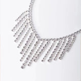 Crystal Tassel Necklace Ladies Rhinestone Jewelry Gift
