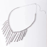 Crystal Tassel Necklace Ladies Rhinestone Jewelry Gift