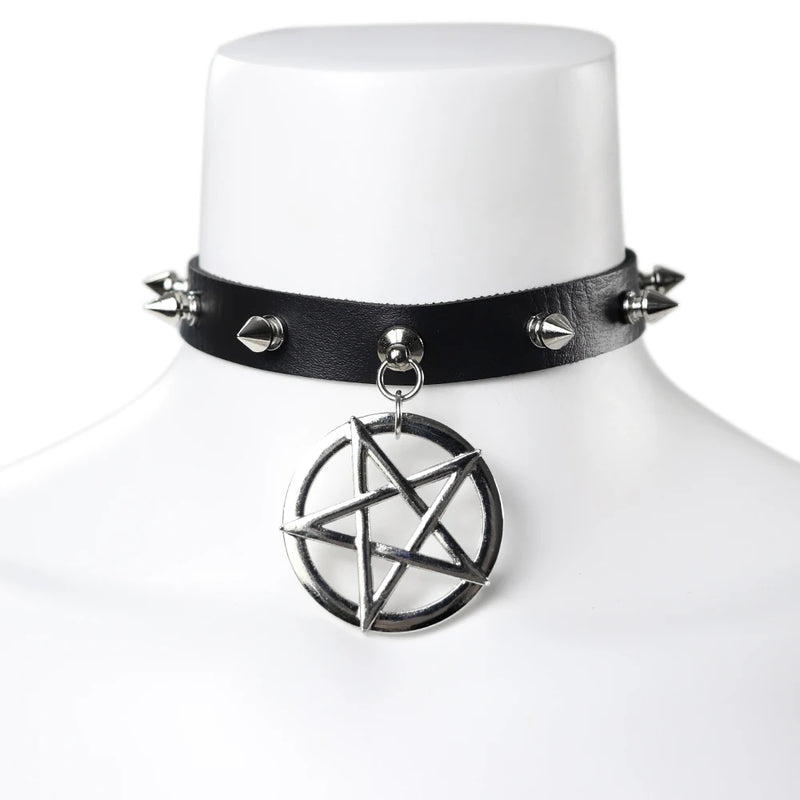 Punk Gothic Style Neck Collar Rivet Woman Necklace