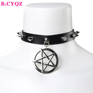 Punk Gothic Style Neck Collar Rivet Woman Necklace