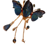 Butterfly Tassel Hairpin Spring Clip Back Head Flower Hair Accessories Female