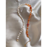 Bohemian Natural Stone Pearl Necklace For Women Minimalist Clavicle Boho Choker